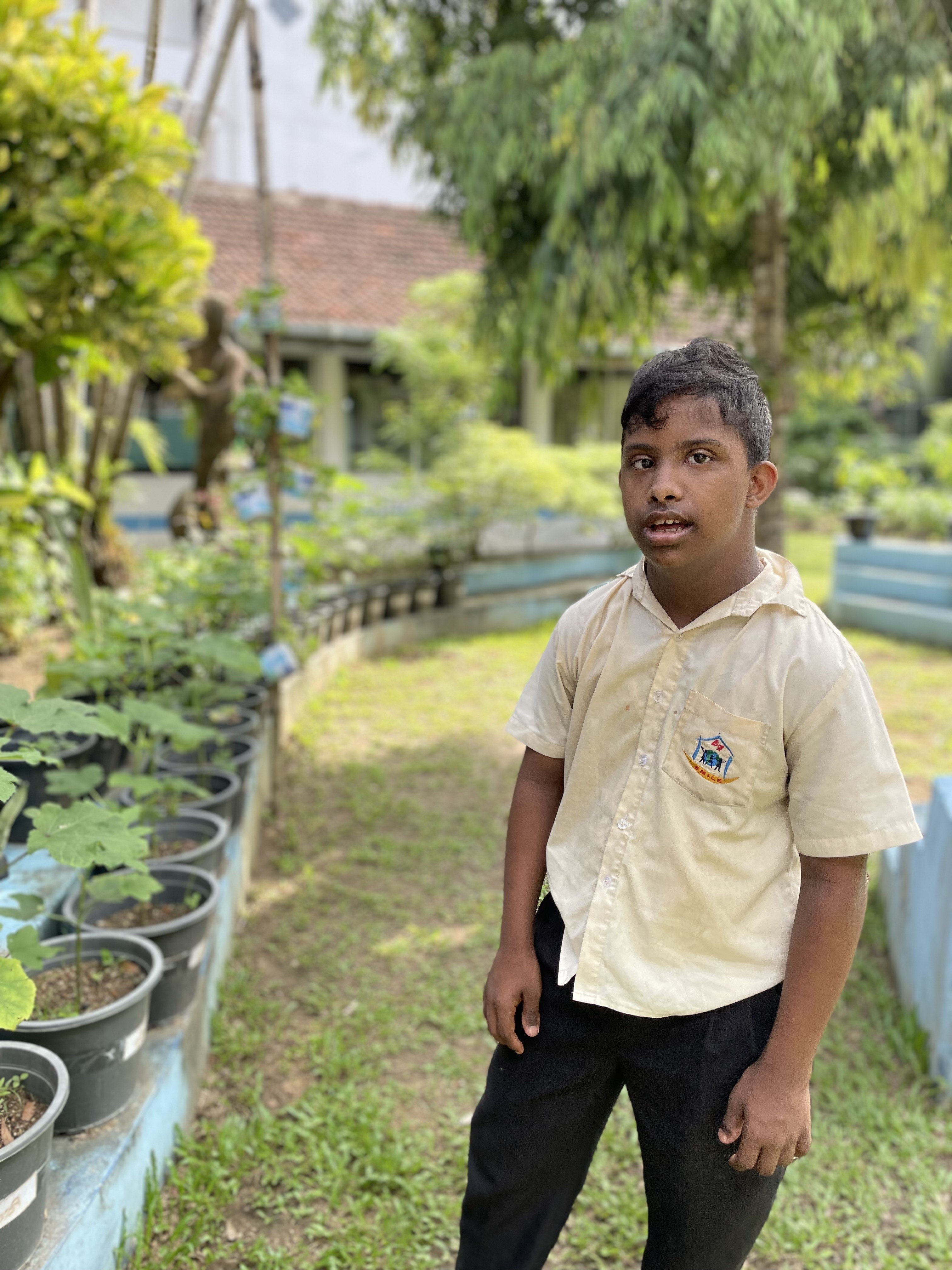 Student standing